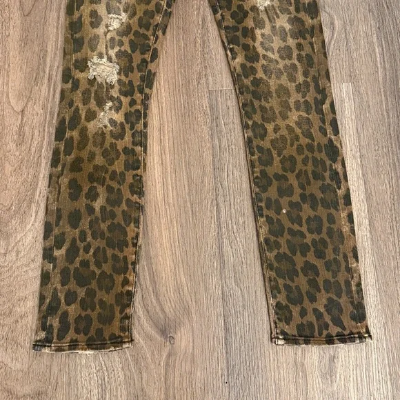R13 Kate skinny Leopard Print Women Jeans 26